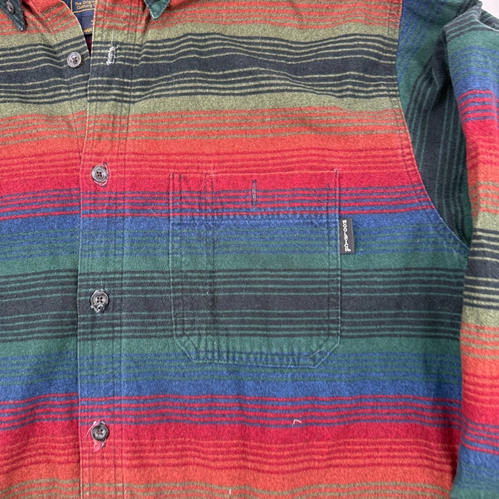 Vintage Woolrich Flannel Shirt Men's XL Southwest Aztec Stripe Button Up Front - Picture 4 of 10